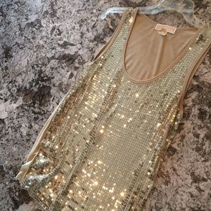 Michael Kors Gold Sequin Tank